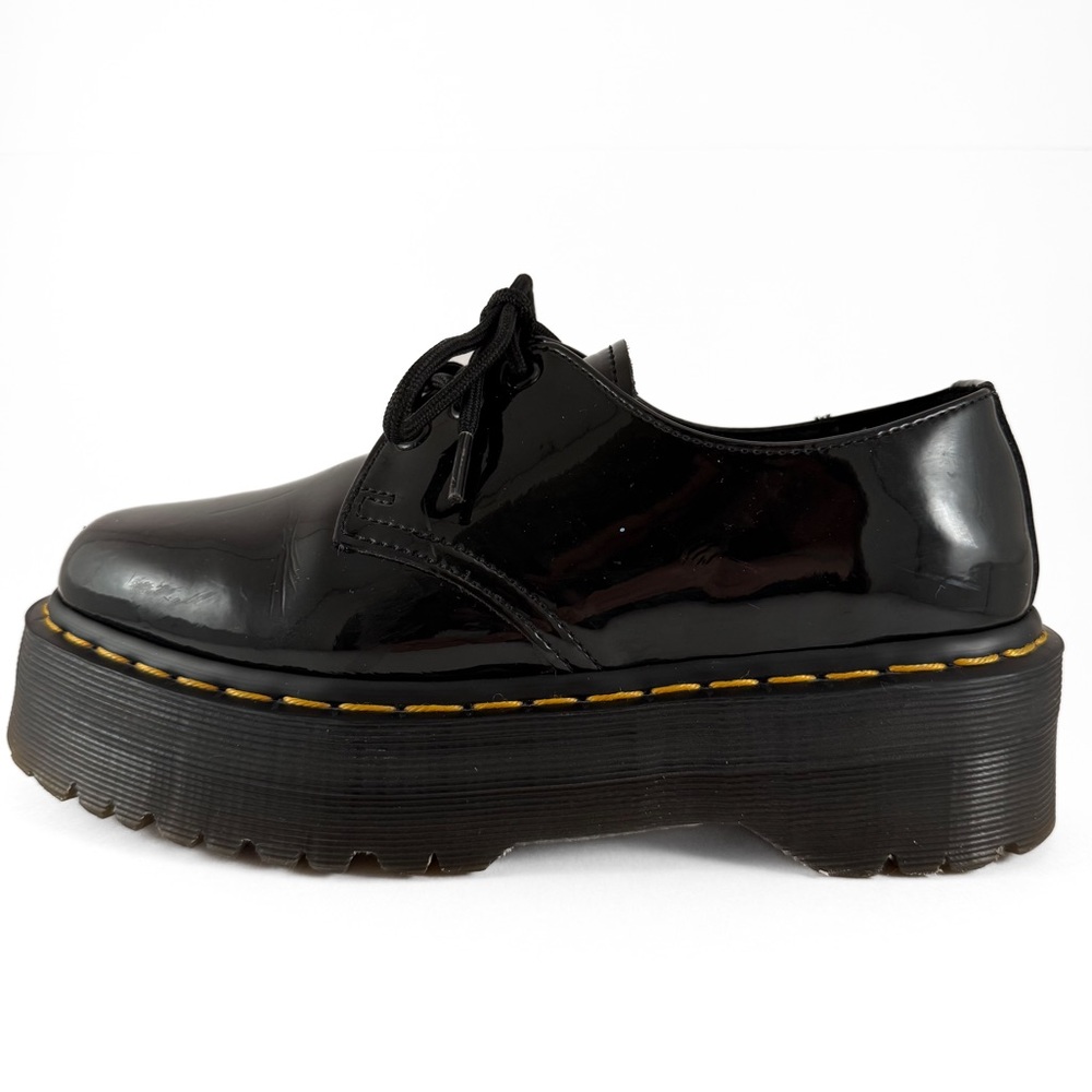 Dr Martens 1461 Patent Leather Platform Oxford Shoes - Picture 4 of 11